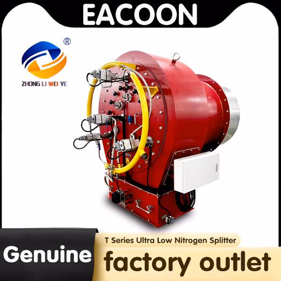Quemador de gas Eacoon Serie T Divisor de nitrógeno ultrabajo Quemador de caldera industrial Original Marca china genuina Producción y ventas de fábrica